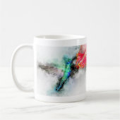 Mug Colibri volant avec fleur Aquarelle - 01 (Gauche)