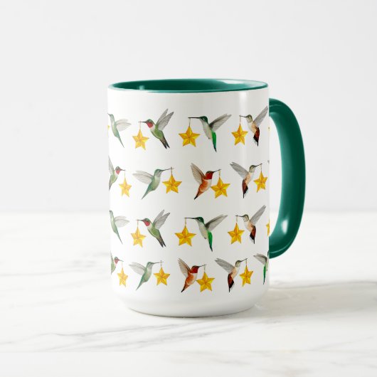 Mug Colibris de Noël (Devant droit)