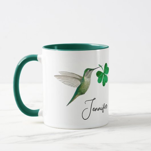 Mug Colibris et biscuit à deux tons (Gauche)