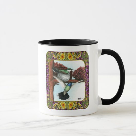 Mug Colibris et Fleurs #3 (Droite)