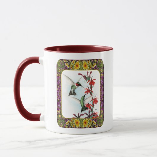 Mug Colibris et Fleurs #5 (Gauche)