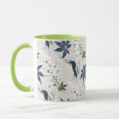 Mug Colibris et fleurs blanches. (Gauche)