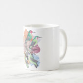 Mug Colibris floraux avec fleurs (Devant droit)