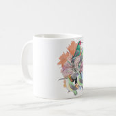 Mug Colibris floraux avec fleurs (Devant gauche)