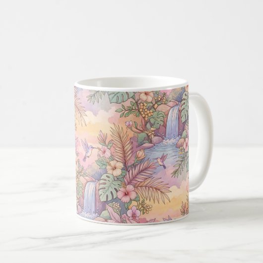 Mug Colibris Hibiscus Cascade Joie (Devant droit)