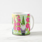 Mug colibris, hollyhocs & gnomes (Devant droit)