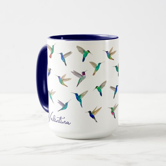 Mug Colibris personnalisés (Devant gauche)
