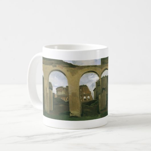 Mug Colisée vue à travers les Arcades à Rome, Italie (Devant gauche)