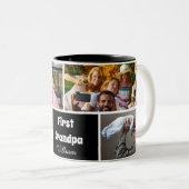 Mug Collage 4 Photos Moderne Premier Papi (Devant droit)