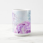 Mug Collage à fleurs printanières Hydrangea Pastel (Centre)