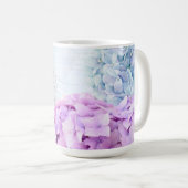 Mug Collage à fleurs printanières Hydrangea Pastel (Devant droit)