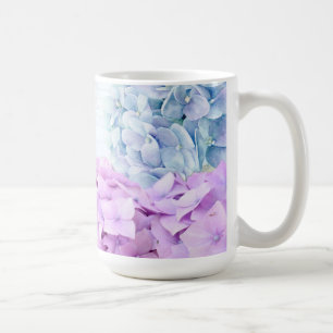 Mug Collage à fleurs printanières Hydrangea Pastel