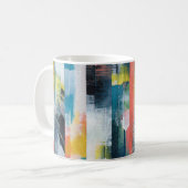 Mug Collage abstrait coloré.  (Devant gauche)
