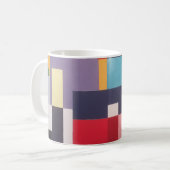 Mug Collage abstrait géométrique multicolore (Devant gauche)