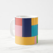 Mug Collage abstrait géométrique multicolore (Devant gauche)