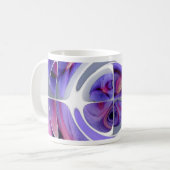 Mug Collage abstrait violet et rose (Devant gauche)