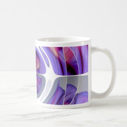 Mug Collage abstrait violet et rose (Droite)