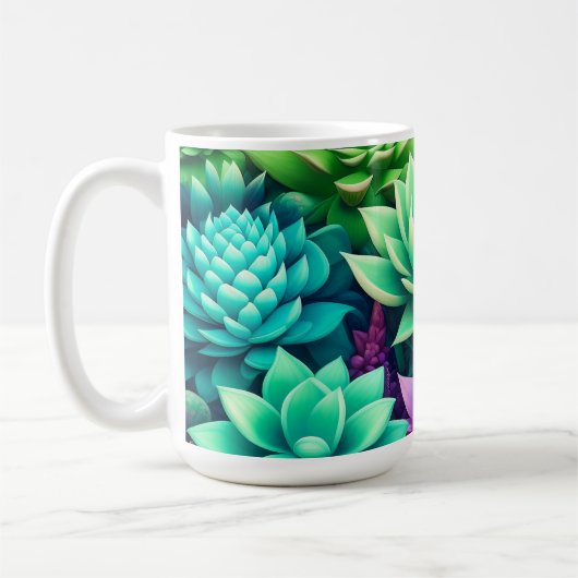 Mug Collage Aloe Vera et Succulents (Gauche)