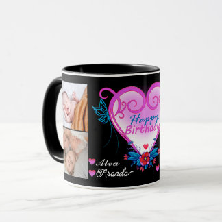 Mug Collage Ami Photos_Happy Anniversaire 4 Cadeau pho