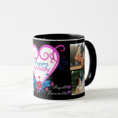 Mug Collage Ami Photos_Happy Anniversaire 4 Cadeau pho (Devant droit)