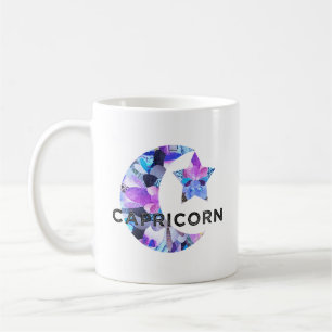 Mug Collage artistique Lune croissante Étoile Signe du