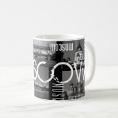 Mug Collage City Architecture de Moscou Russie (Devant droit)