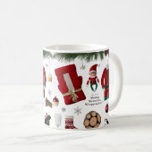 Mug Collage Classique Équipe de Lutins Tricotés de Lux (Devant droit)
