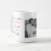 Mug Collage Couple Photo & Citation Romantique À La Lu (Devant gauche)