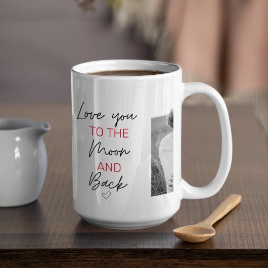 Mug Collage Couple Photo & Citation Romantique À La Lu