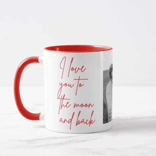 Mug Collage Couple Photo & Citation Romantique Vous Ai (Gauche)