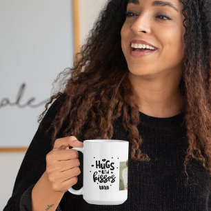 Mug Collage Couple Photo & Hugs Et Baisers Phrase Love