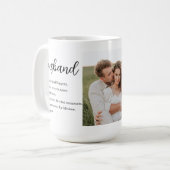 Mug Collage Couple Photo & Romantique Mari Amour Cadea (Devant gauche)