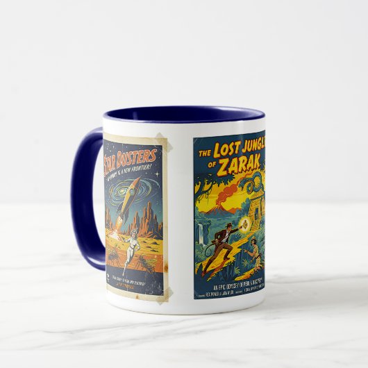 Mug Collage d'affiches de films Cinéma Rétro (Devant gauche)
