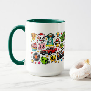 Mug Collage d'autocollants Pop Art XXL 36x9 cm