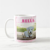 Mug Collage de 2 photos de chien rose mignon (Gauche)