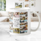 Mug Collage de 34 photos personnalisé avec citation pe