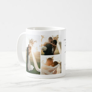 Mug Collage de 4 photos personnalisé pour couple anniv