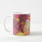 Mug Collage de bouton de couleur de plage (Gauche)