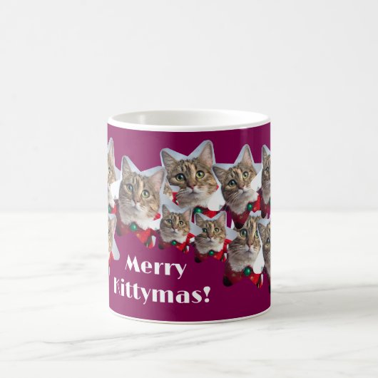 Mug Collage de chats à Noël (Centre)