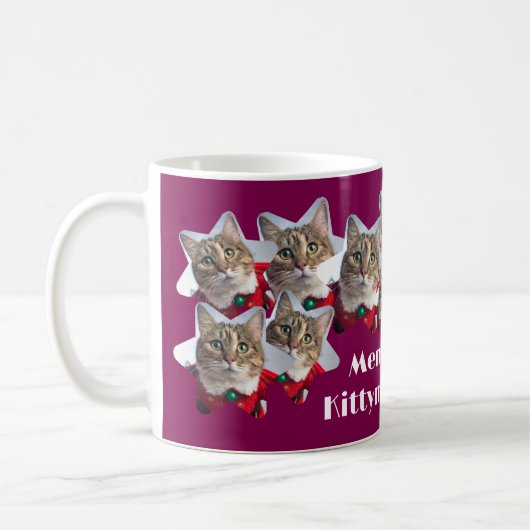 Mug Collage de chats à Noël (Gauche)