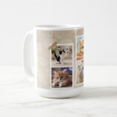 Mug Collage de chats curieux (Devant gauche)
