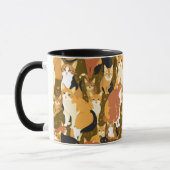Mug Collage de chats en Brown, Tan et Rust (Gauche)