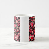 Mug Collage de coeur décoratif de la Saint Valentin (Centre)
