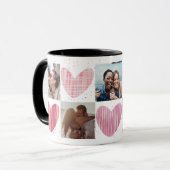 Mug Collage de coeur photo Valentine (Devant gauche)