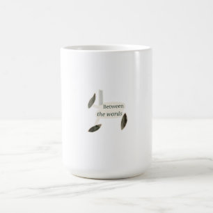 Mug Collage de feuilles pressées entre les mots
