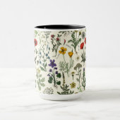 Mug Collage de fleurs sauvages (Centre)