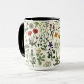 Mug Collage de fleurs sauvages (Devant gauche)