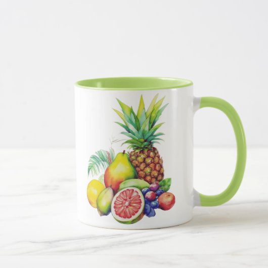 Mug Collage de Fruits Tropicaux (Droite)