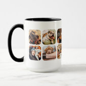 Mug Collage de grille d'application de 12 photos minim (Gauche)