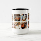 Mug Collage de grille d'application de 12 photos minim (Centre)